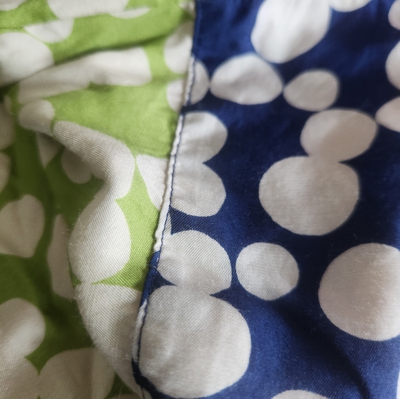 Boden Silk blend midi/tunic polka dot dress green and blue sz 6A - Picture 8 of 9